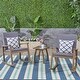 preview thumbnail 1 of 13, Candel Outdoor Rocking Chairs with Side Table by Christopher Knight Home Grey