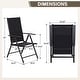 preview thumbnail 32 of 46, Outdoor 5/7-Piece Patio Dining Set, 7-positon Reclining Folding Sling Chair & E-Coating Metal Steel Table