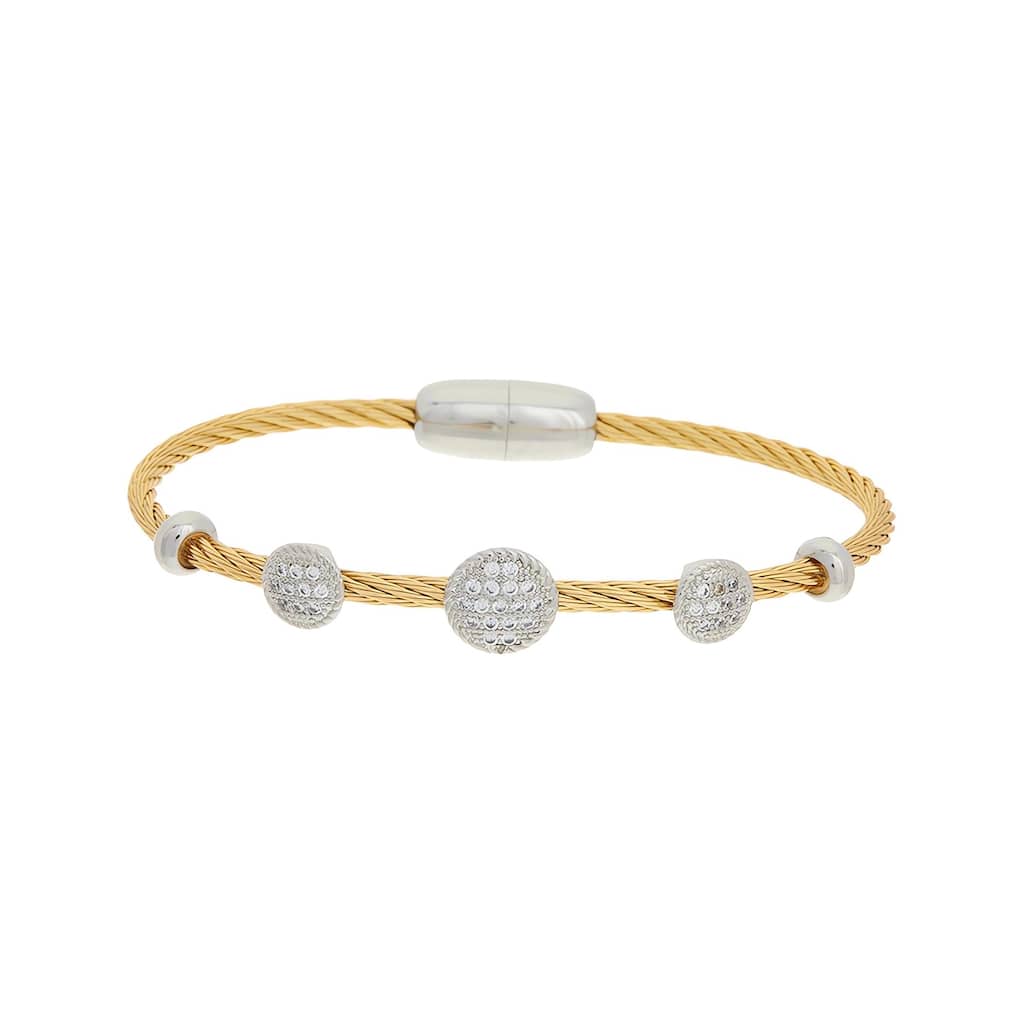Juvell Gold Plated Cubic Zirconia Bangle Bracelet