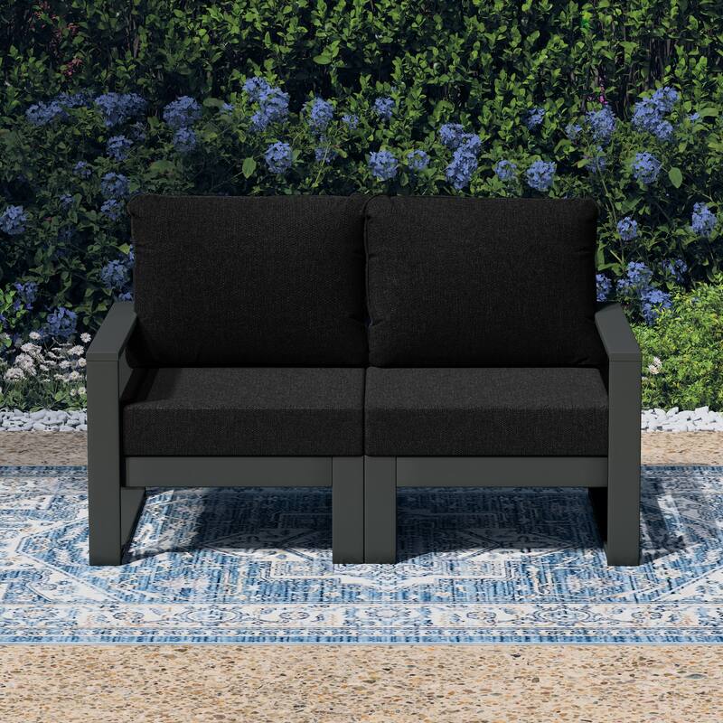 Endless Outdoor Patio Love Seat with Gray Frame