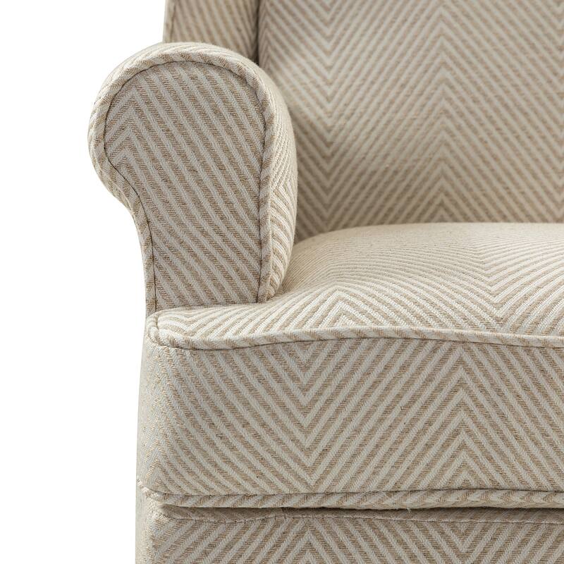 Epimethis Traditional Wingback Armchair with Foam-filled Seat and Turned Legs Set of 2 by HULALA HOME