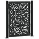 preview thumbnail 38 of 53, vidaXL Garden Gate Black 39.4x49.2" Steel Trace Design