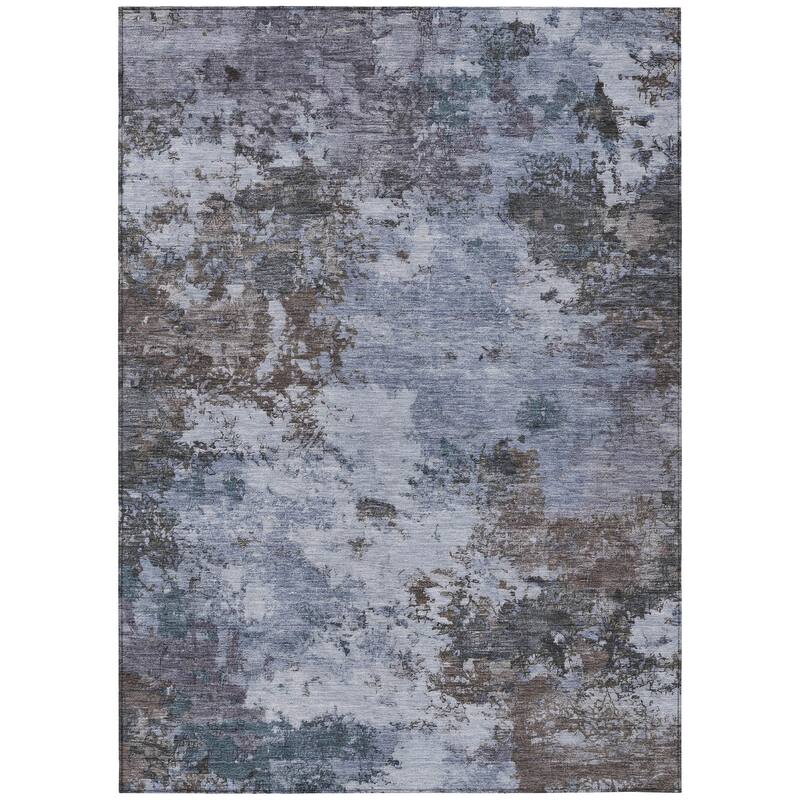 Machine Washable Indoor/ Outdoor Casual Contemporary Chantille Rug