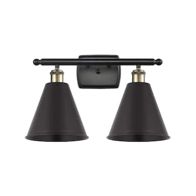 Innovations Lighting 516-2W-11-18 Cone Vanity Cone 2 Light 18" Wide