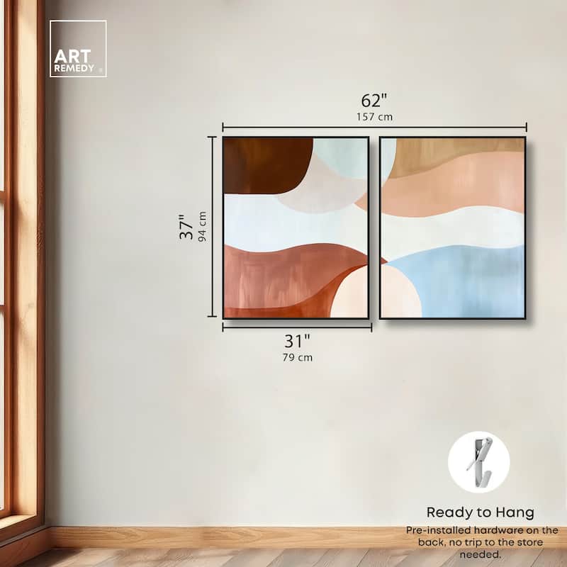 Evolving Shapes I Canvas Set of 2 by Art Remedy