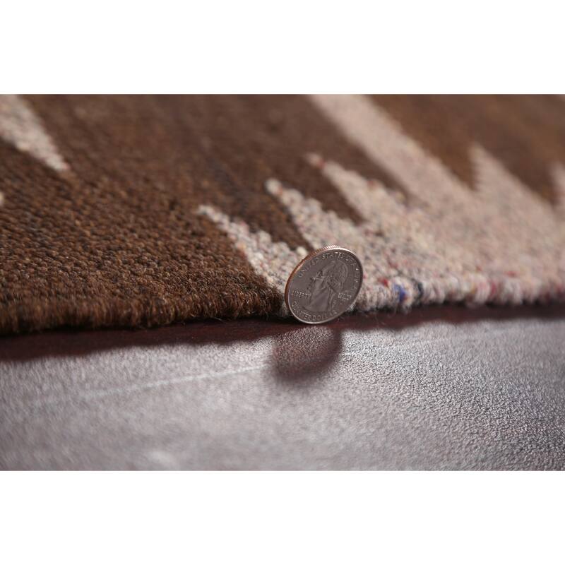 Natural Dye Tribal Geometric Kilim Oriental Area Rug Wool Hand-woven - 4'9" x 6'11"