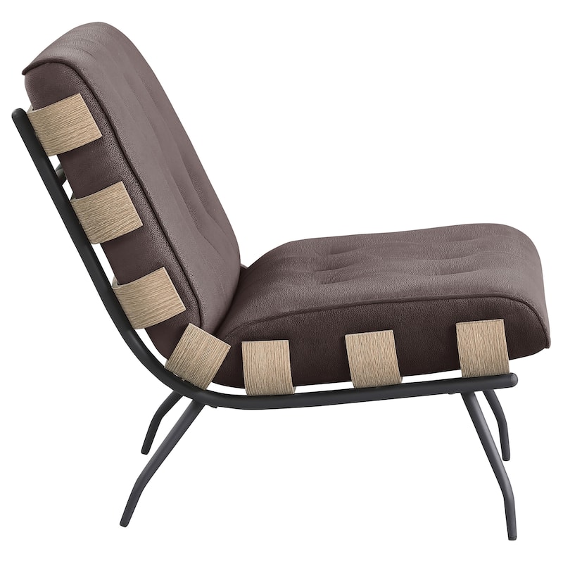 Aloma Upholstered Tufted Armless Accent Chair