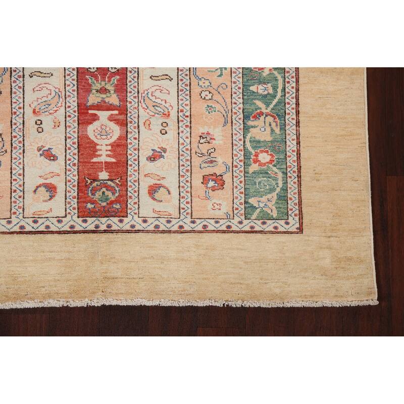 Vegetable Dye Moharramat Oriental Area Rug Hand-knotted Wool Carpet - 4'7" x 6'3"