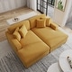 preview thumbnail 96 of 137, Oversized Modular Sectional Sofa Set with Pillows for Living Room Orange/2 Chaise