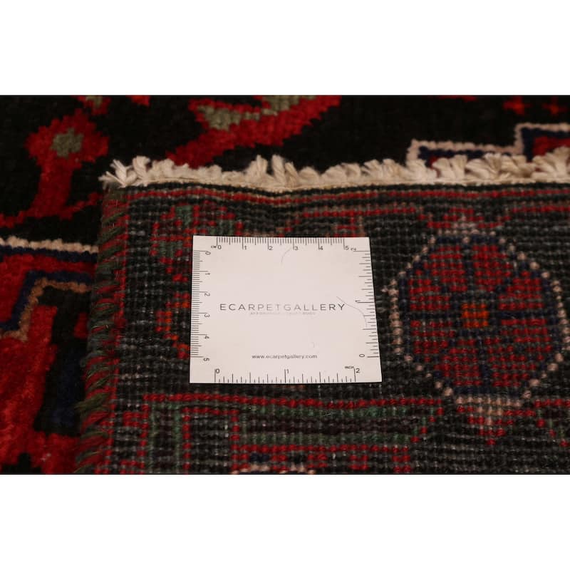 ECARPETGALLERY Hand-knotted Anadol Black, Red Wool Rug - 4'8 x 10'9