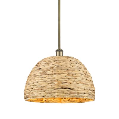 Innovations Lighting 516-1S-13-16 Woven Rattan Pendant Woven Rattan