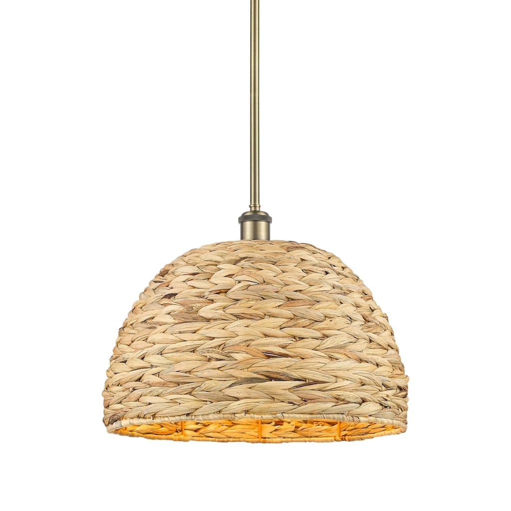 Innovations Lighting 516-1S-13-16 Woven Rattan Pendant Woven Rattan