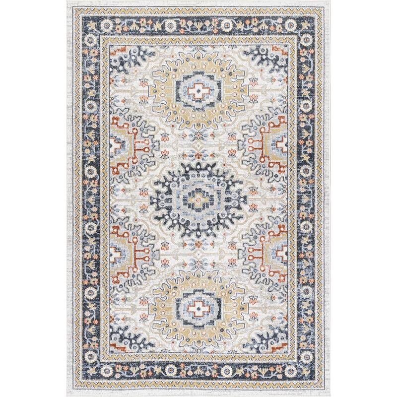 Nuloom Bonia Traditional Medallion Machine Washable Area Rug