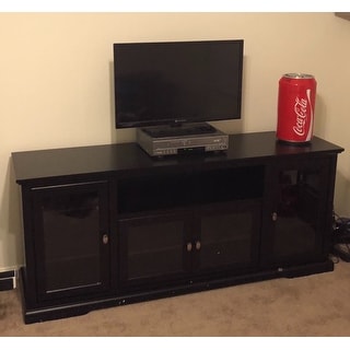 70-inch Black Wood Highboy TV Stand - Free Shipping Today 