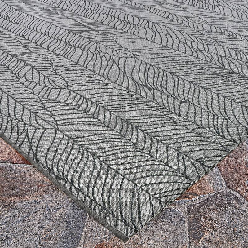 Gelato Vigne Gray- Black Indoor/ Outdoor Area Rug