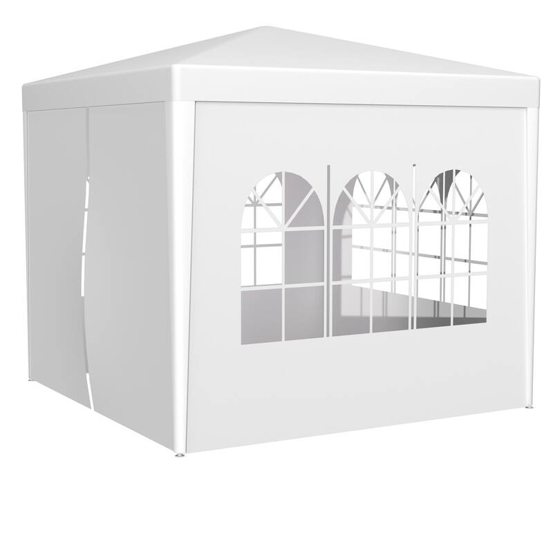 10x10FT Heavy Duty Party Tent,Wedding Canopy with 4 Removable Walls - White