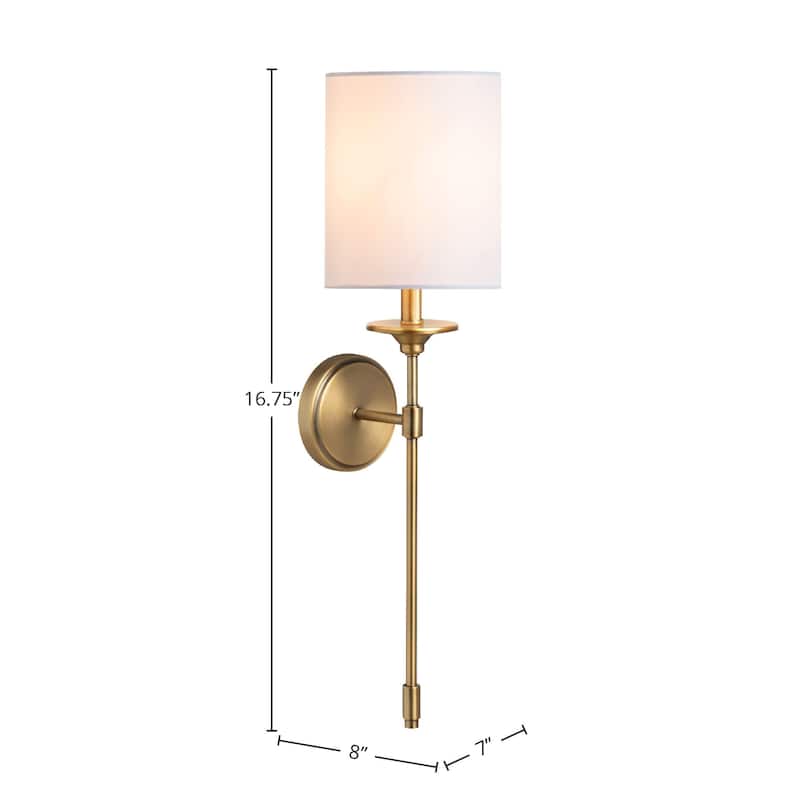 Olympia 1-Light Metal Wall Sconce, Gold