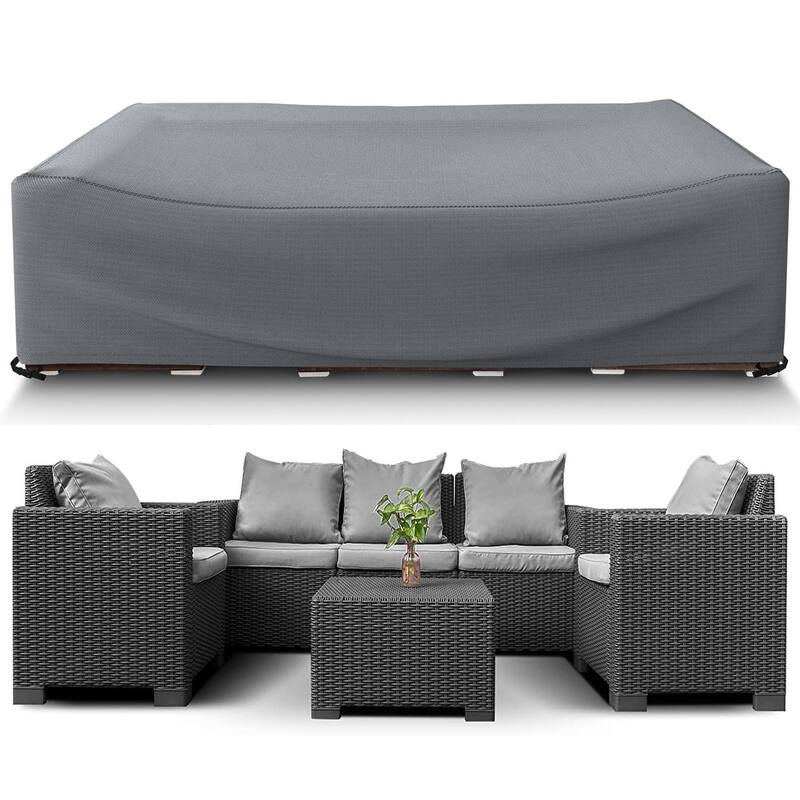 Patio Furniture Covers Fits for 12 Seats Rectangular Outdoor Table