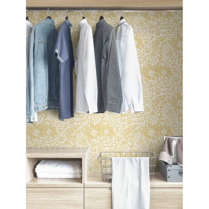 NuWallpaper Yellow Foliole Peel & Stick Wallpaper