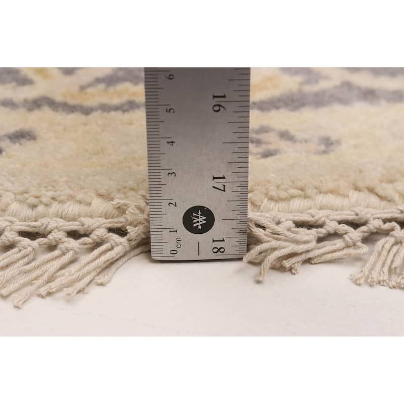 ECARPETGALLERY Hand-knotted Royal Oushak Light Khaki Wool Rug - 5'10 x 5'10