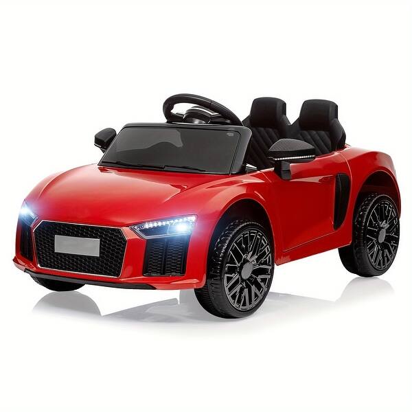slide 2 of 5, Electric Toy Car, 12V Battery Electric Car with LED Light, Music and Speaker, MP3 Player, Christmas Gift Red