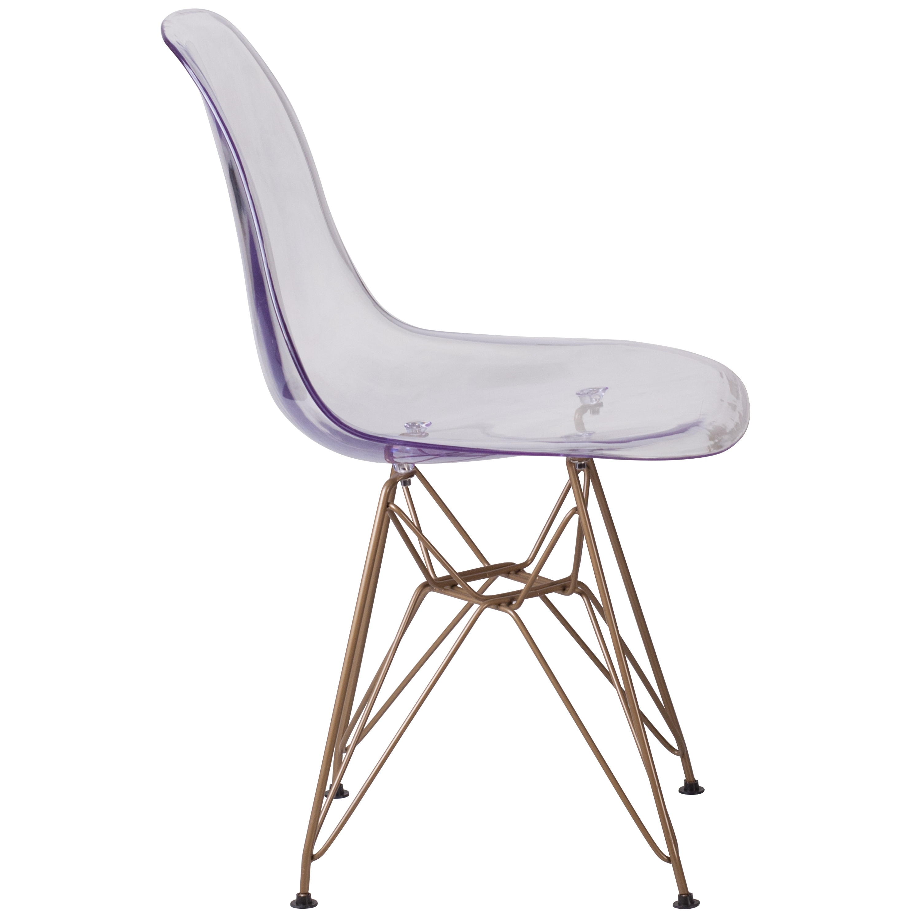 Clear chair with gold legs best sale