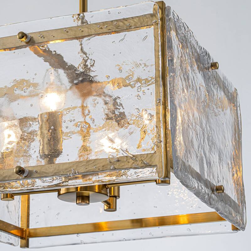 Modern Ripple Glass Chandelier for Kitchen Island