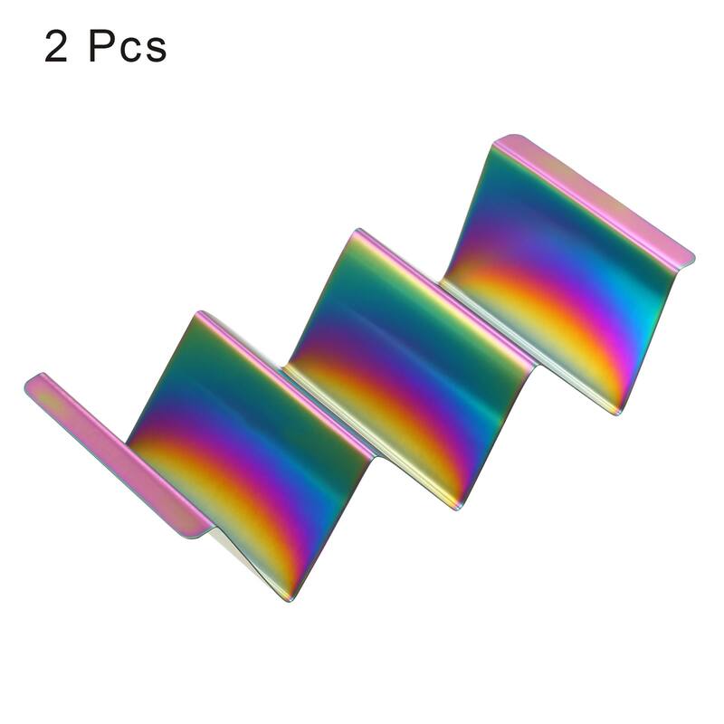 2pcs Taco Holder with Handle Taco Rack Serving Tray Multicolor