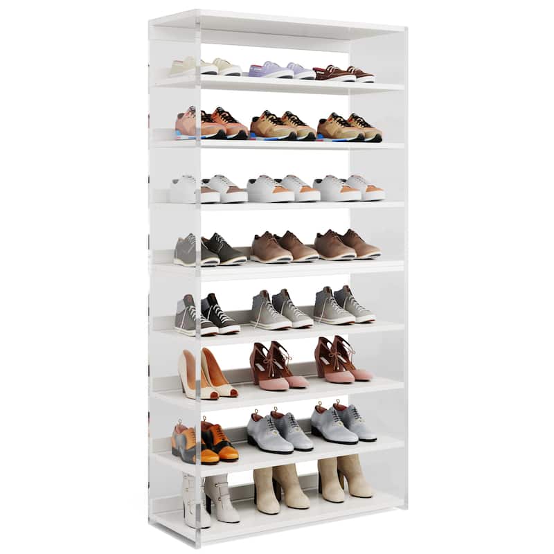 Narrow Tall 9-tier Shoe Rack Shelf Stand for Closet Entryway