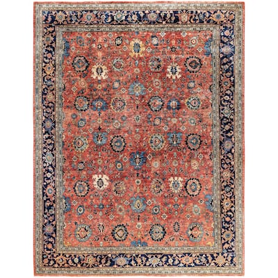 Serapi One-of-a-Kind Hand-Knotted Area Rug - Red - 9' 0" x 11' 10"