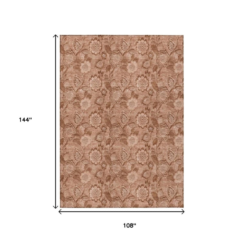 HomeRoots Floral Transitional Rectangle Outdoor Rug