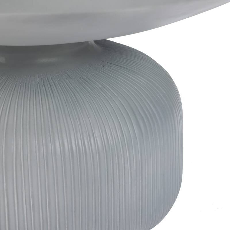 Light Grey MgO Indoor and Outdoor Round Coffee Table