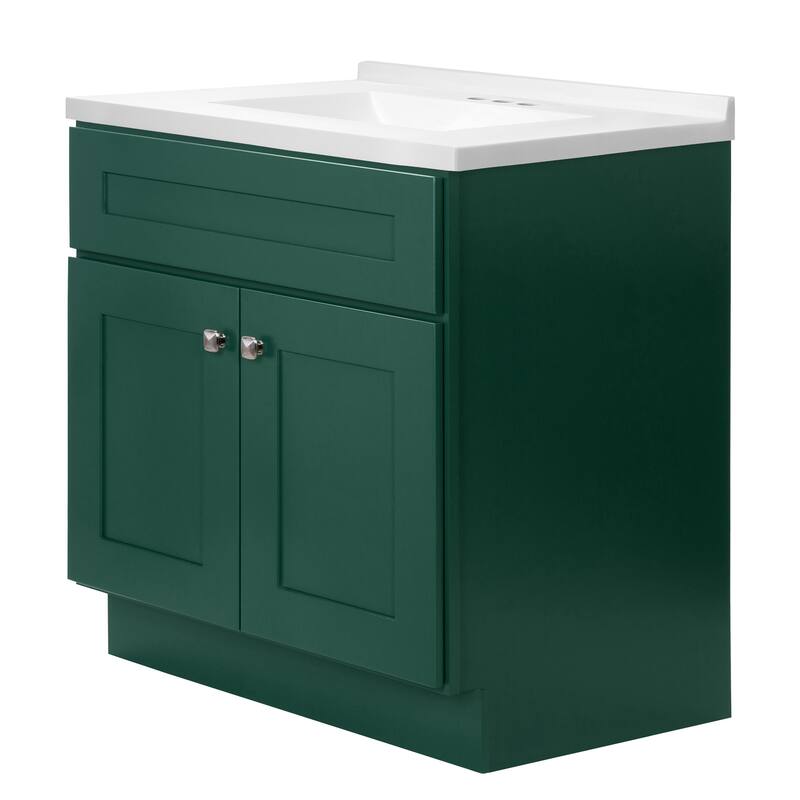 Brookings 31 Inch Assembled Bath Vanity with Modern Sink Top