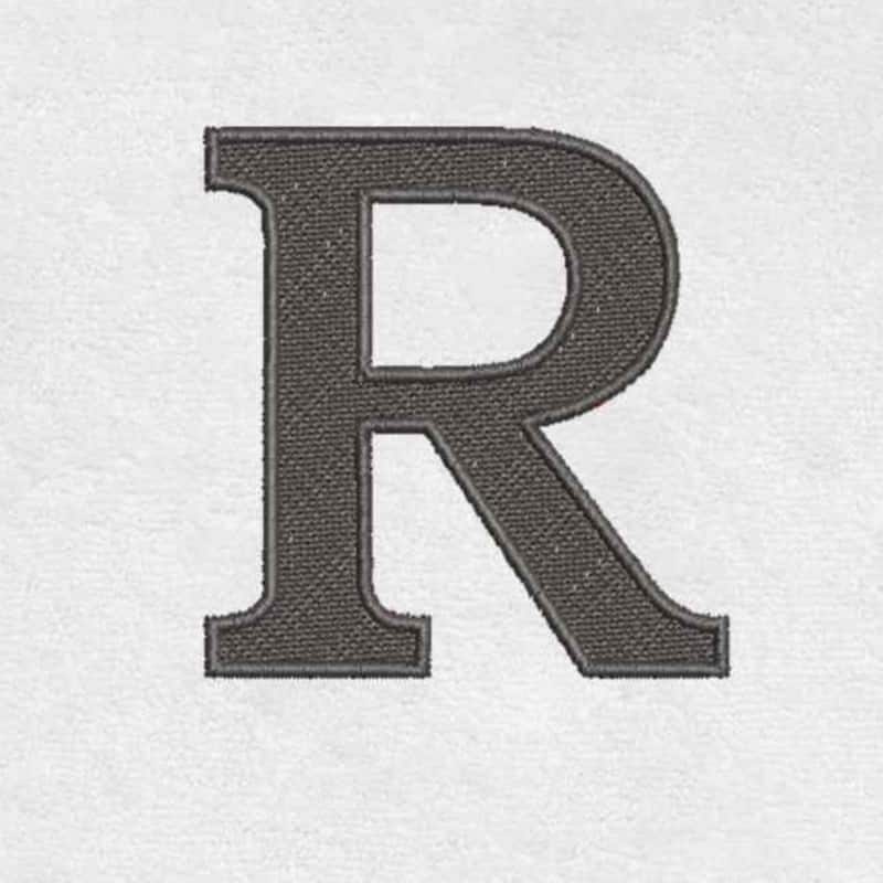 Avanti Linens Wht/Gry Block Monogram Hand Towel - Hand Towel