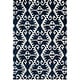 preview thumbnail 35 of 83, SAFAVIEH Handmade Wyndham Zvonka Modern Wool Rug 6' x 9' - Royal Blue/Ivory - Rectangle
