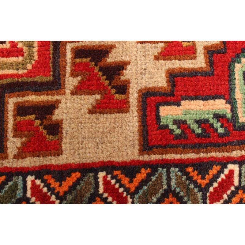 ECARPETGALLERY Hand-knotted Teimani Red Wool Rug - 3'0 x 4'10