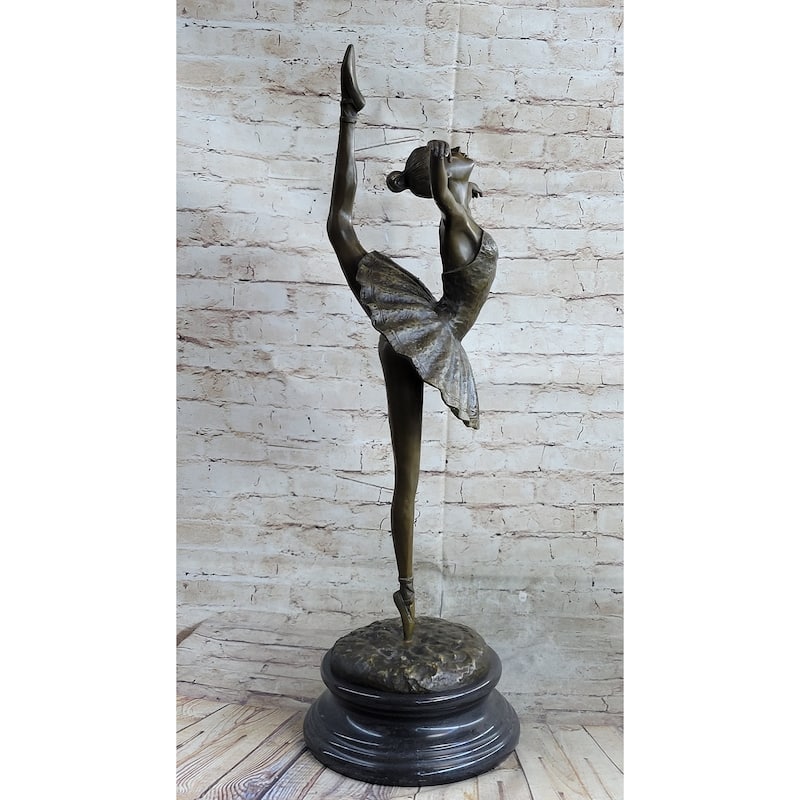 Extra Large Signed Original Clic Artwork Ballerina Bronze Sculpture Statue