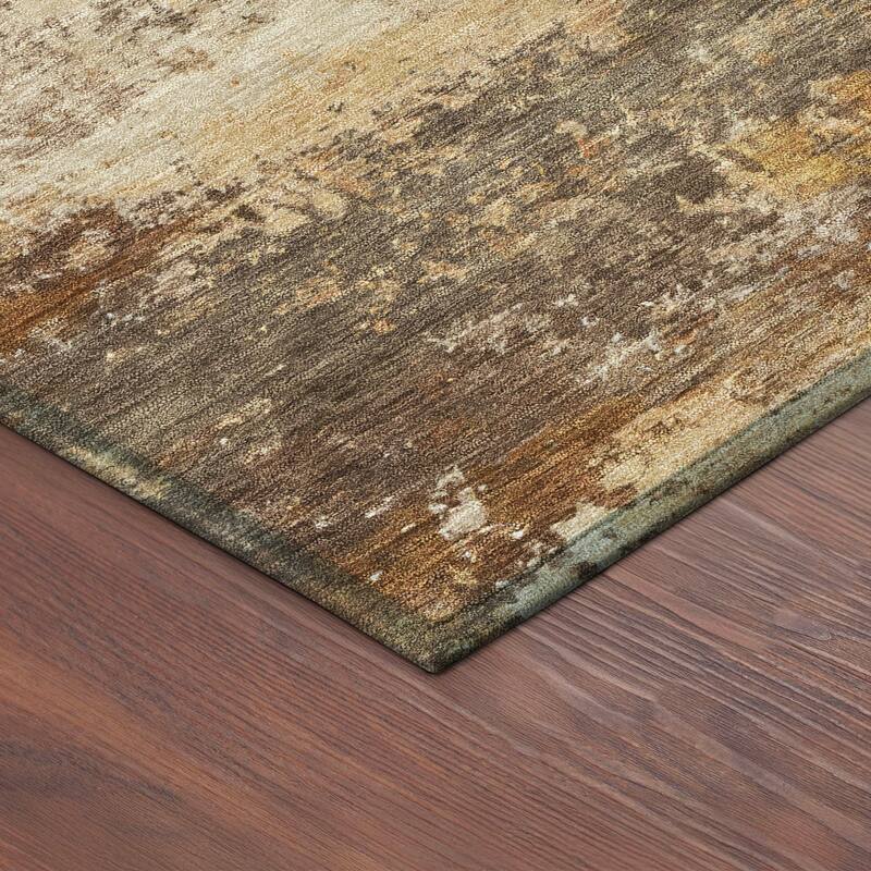 Machine Washable Indoor/ Outdoor Modern Blend Chantille Rug