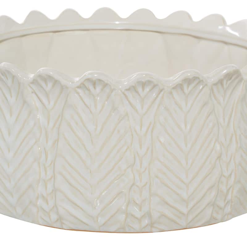 Ceramic Indoor Outdoor Planter - Set of 3 White - Roche River Decor