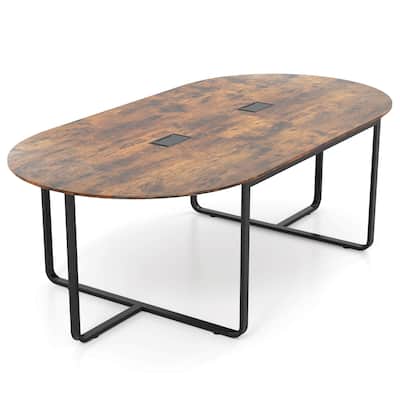 Costway 95" Conference Table for 10-12 People 2 Cable Management - See Details