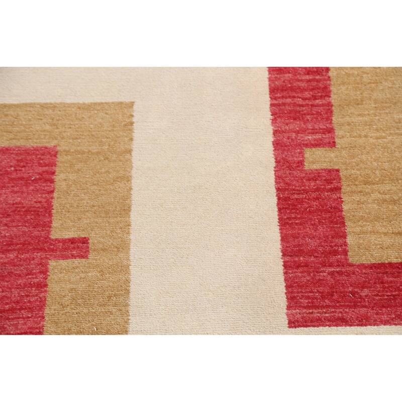Contemporary Geometric Gabbeh Kashkoli Oriental Area Rug Wool Handmade - 2'7" x 4'4"