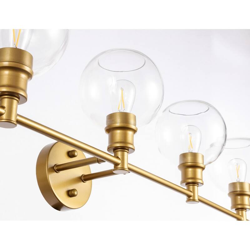 Camille 5-Light Clear Glass Wall Sconce
