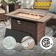 preview thumbnail 10 of 31, Bonosuki 8 Pieces Patio Sofa with Rectangle Fire Pit Table and Ottomans, All-Weather PE Rattan Wicker Sofa with Cushion, Gray