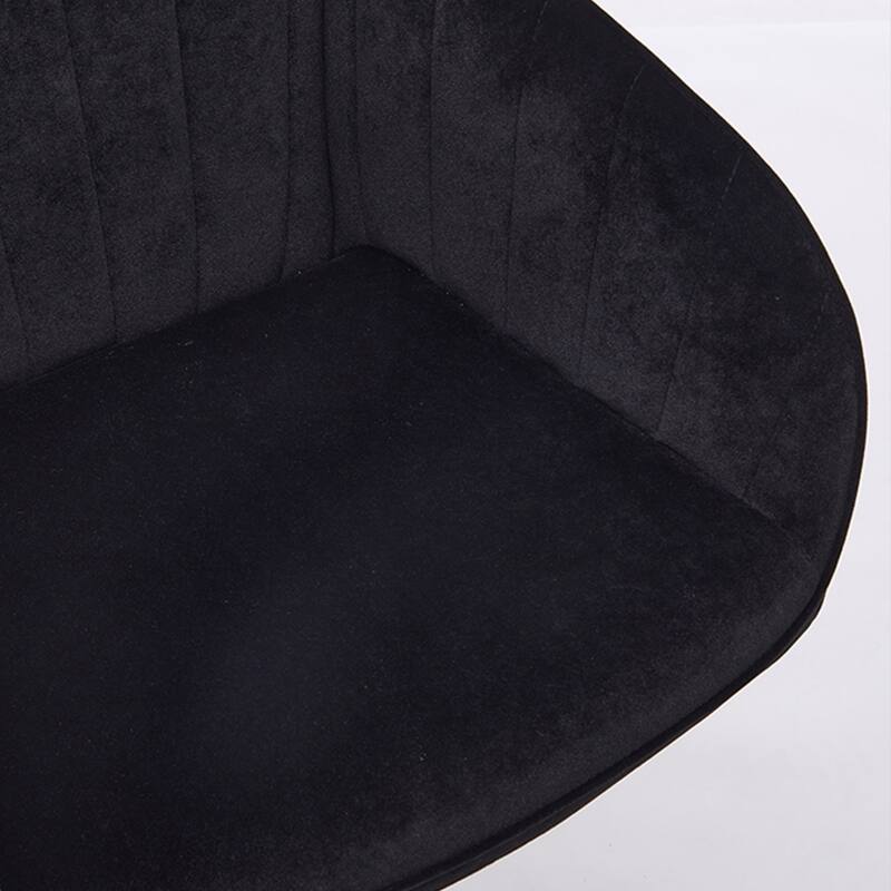 Velvet Office Chair with Golden Base, Ergonomic Backrest, Memory Foam Cushion, and Adjustable Seat for Home or Bedroom