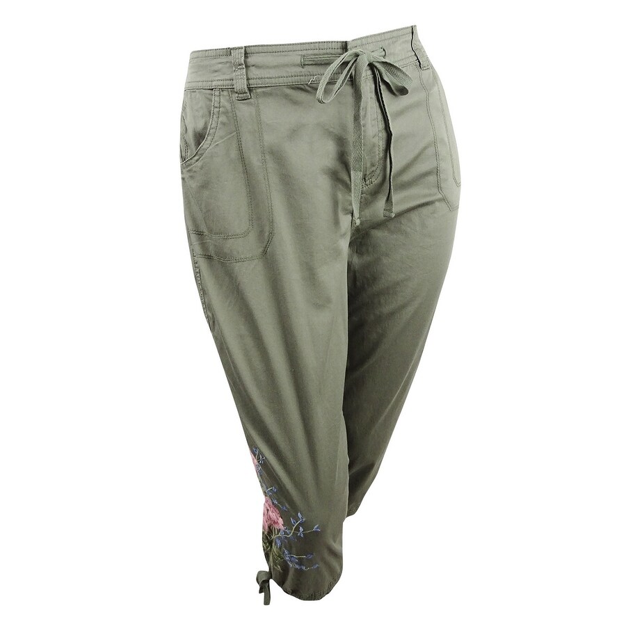 plus size cropped cargo pants