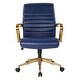 preview thumbnail 24 of 46, Baldwin Mid-Back Faux Leather Chair Navy
