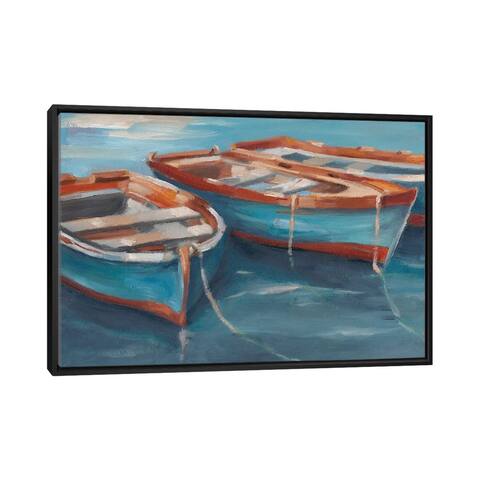iCanvas "Tethered Row Boats II" by Ethan Harper Framed Canvas Print