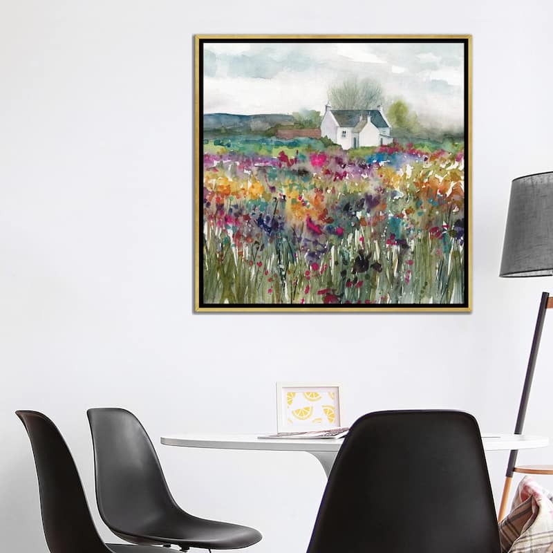 iCanvas "Wildflower Cottage" by Carol Robinson Framed Canvas Print