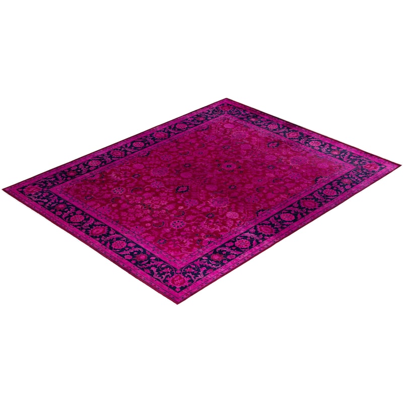 Contemporary Overdyed Wool Hand Knotted Area Rug - 8' 2" x 10' 3"
