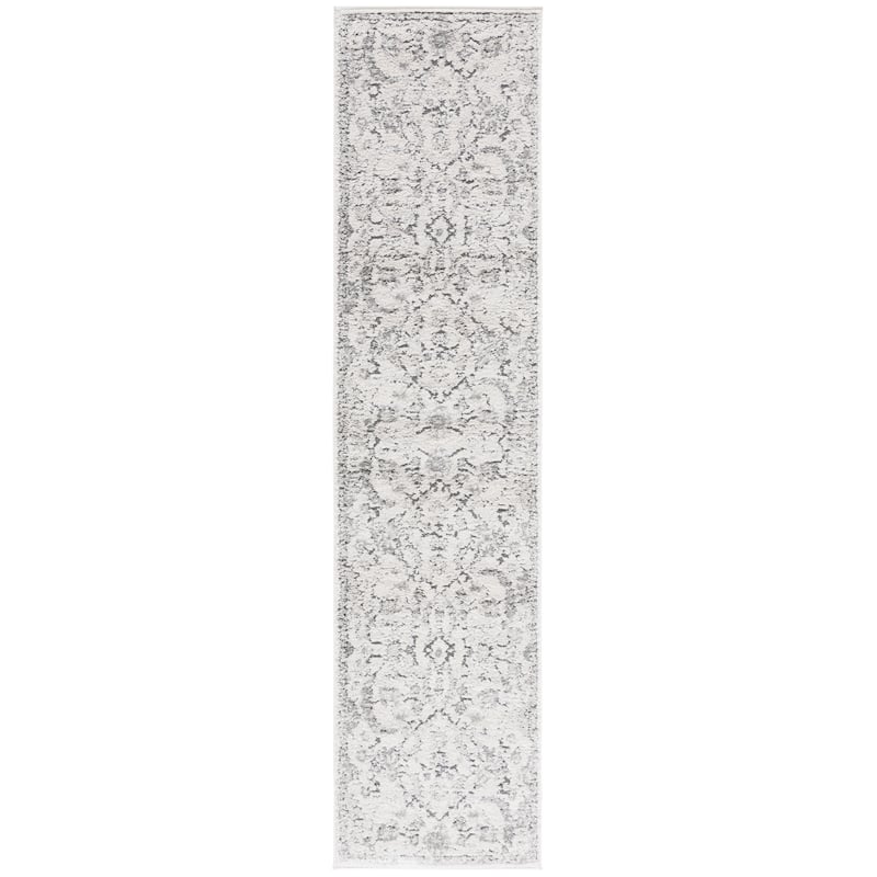 SAFAVIEH Luna Kathy Traditional Rug - 2'2" x 9' Runner - Ivory/Grey
